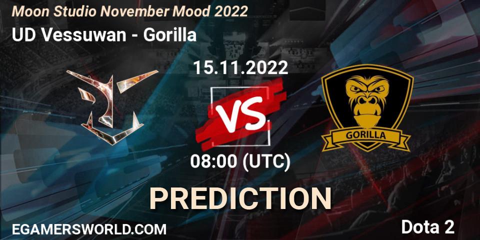 UD Vessuwan - Gorilla: ennuste. 15.11.2022 at 08:47, Dota 2, Moon Studio November Mood 2022