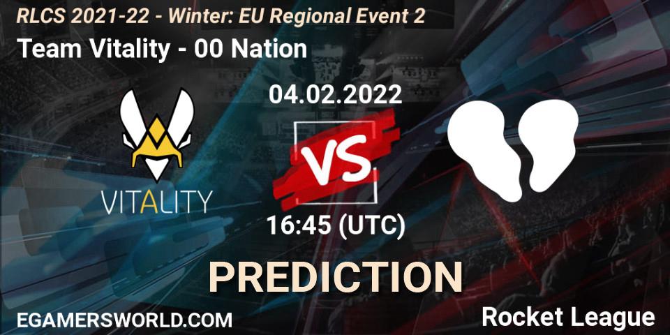 Team Vitality - 00 Nation: ennuste. 04.02.2022 at 16:45, Rocket League, RLCS 2021-22 - Winter: EU Regional Event 2