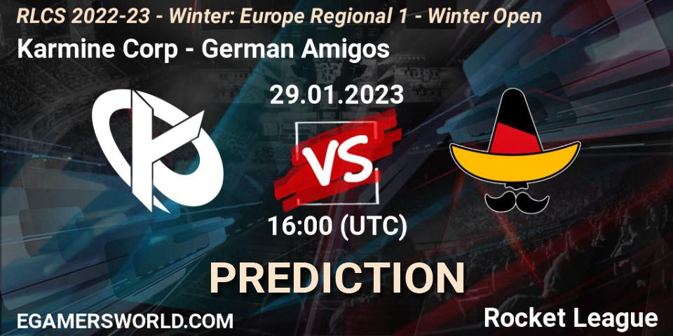 Karmine Corp - German Amigos: ennuste. 29.01.23, Rocket League, RLCS 2022-23 - Winter: Europe Regional 1 - Winter Open