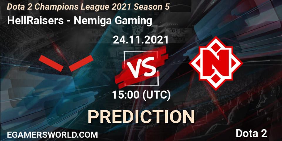 HellRaisers - Nemiga Gaming: ennuste. 24.11.2021 at 12:03, Dota 2, Dota 2 Champions League 2021 Season 5