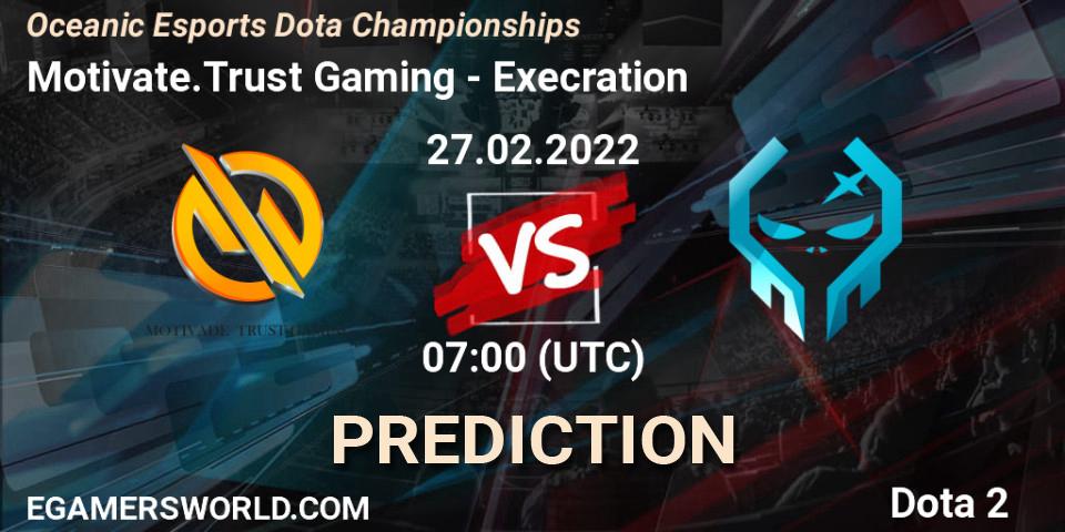 Motivate.Trust Gaming - Execration: ennuste. 27.02.2022 at 07:01, Dota 2, Oceanic Esports Dota Championships