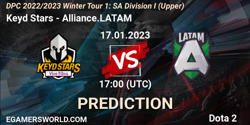 Keyd Stars - Alliance.LATAM: ennuste. 17.01.2023 at 17:19, Dota 2, DPC 2022/2023 Winter Tour 1: SA Division I (Upper) 