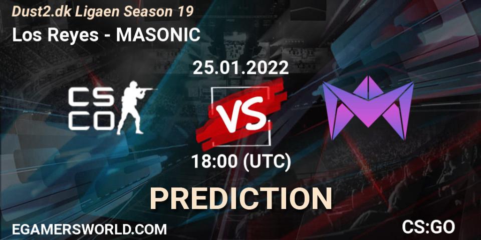 Los Reyes - MASONIC: ennuste. 25.01.2022 at 18:00, Counter-Strike (CS2), Dust2.dk Ligaen Season 19