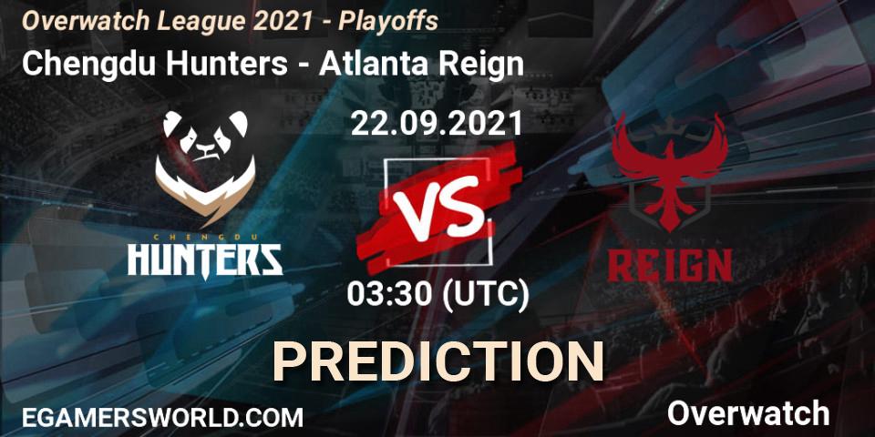 Chengdu Hunters - Atlanta Reign: ennuste. 22.09.2021 at 03:30, Overwatch, Overwatch League 2021 - Playoffs