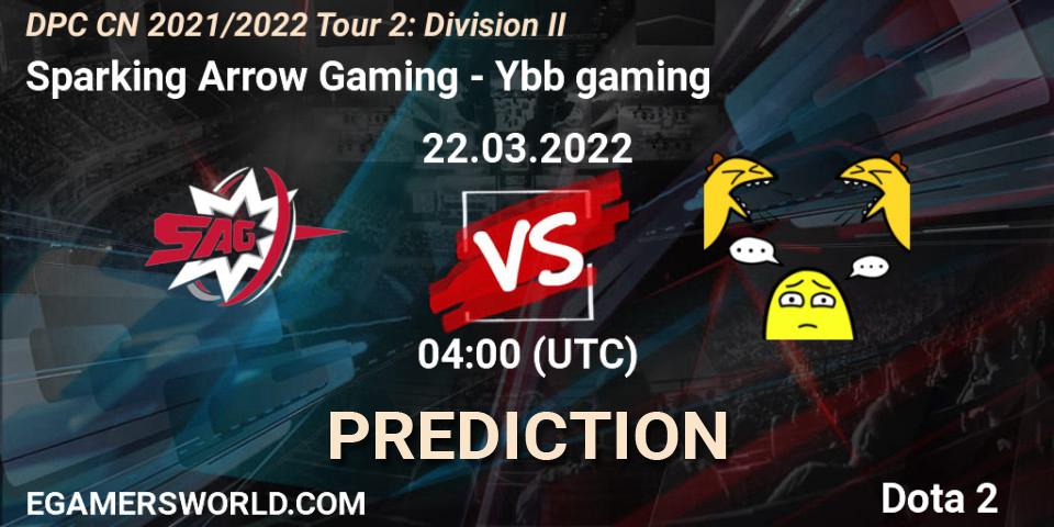 Sparking Arrow Gaming - Ybb gaming: ennuste. 22.03.22, Dota 2, DPC 2021/2022 Tour 2: CN Division II (Lower)