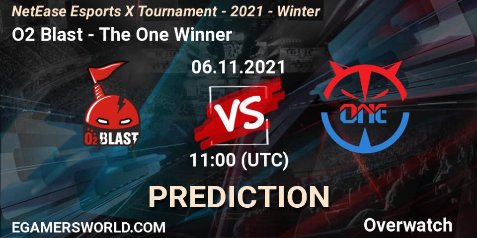 O2 Blast - The One Winner: ennuste. 06.11.2021 at 11:30, Overwatch, NetEase Esports X Tournament - 2021 - Winter