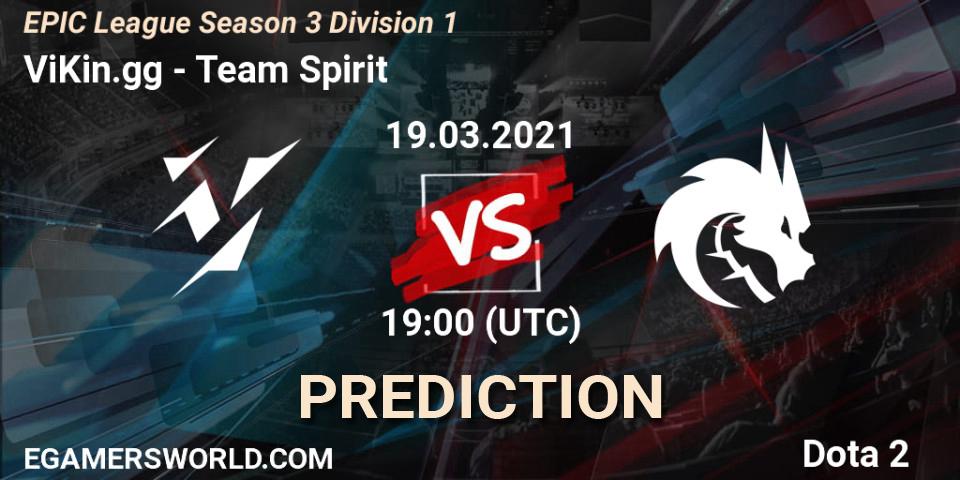ViKin.gg - Team Spirit: ennuste. 19.03.2021 at 19:00, Dota 2, EPIC League Season 3 Division 1