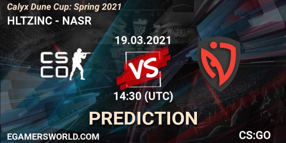 HLTZINC - NASR: ennuste. 19.03.2021 at 14:50, Counter-Strike (CS2), Calyx Dune Cup: Spring 2021
