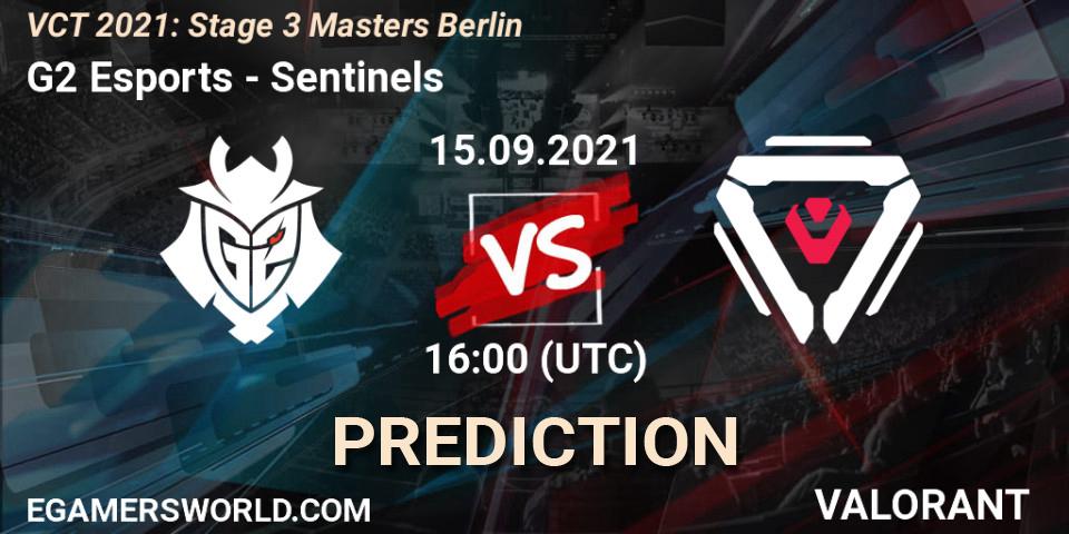 G2 Esports - Sentinels: ennuste. 15.09.21, VALORANT, VCT 2021: Stage 3 Masters Berlin