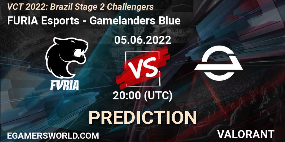 FURIA Esports - Gamelanders Blue: ennuste. 05.06.2022 at 20:00, VALORANT, VCT 2022: Brazil Stage 2 Challengers