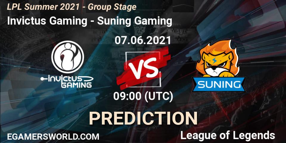 Invictus Gaming - Suning Gaming: ennuste. 07.06.21, LoL, LPL Summer 2021 - Group Stage