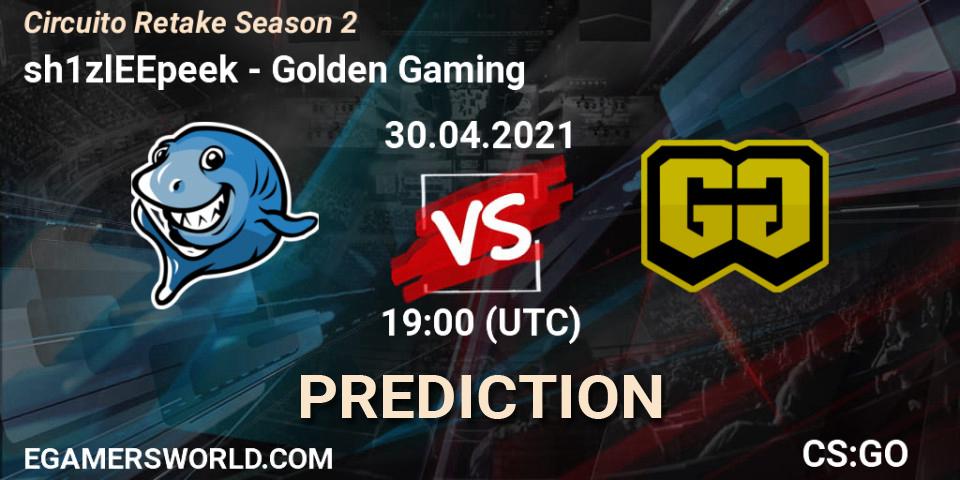 sh1zlEEpeek - Golden Gaming: ennuste. 30.04.2021 at 19:00, Counter-Strike (CS2), Circuito Retake Season 2