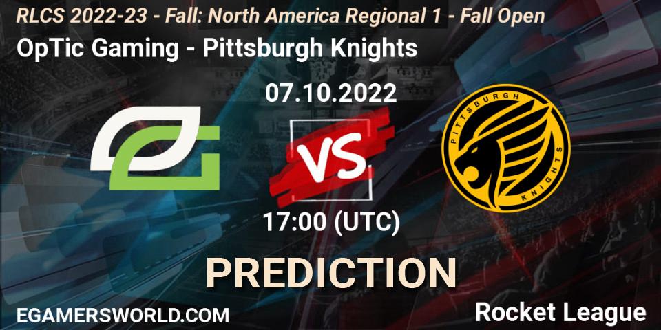 OpTic Gaming - Pittsburgh Knights: ennuste. 07.10.2022 at 17:00, Rocket League, RLCS 2022-23 - Fall: North America Regional 1 - Fall Open
