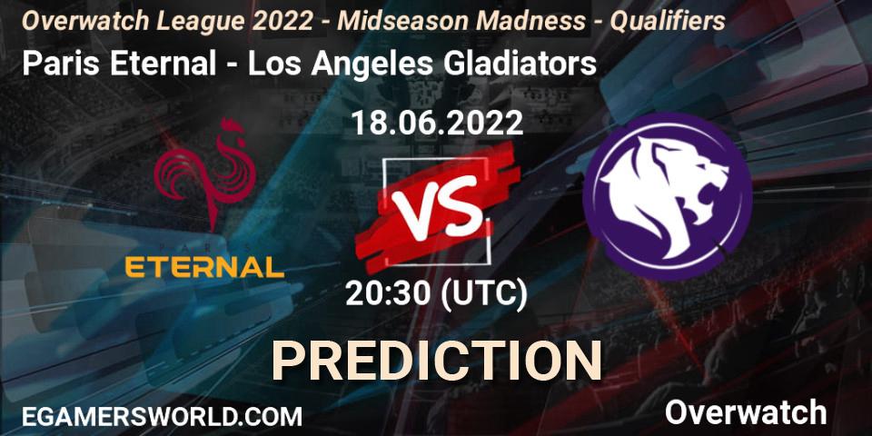 Paris Eternal - Los Angeles Gladiators: ennuste. 18.06.2022 at 20:30, Overwatch, Overwatch League 2022 - Midseason Madness - Qualifiers