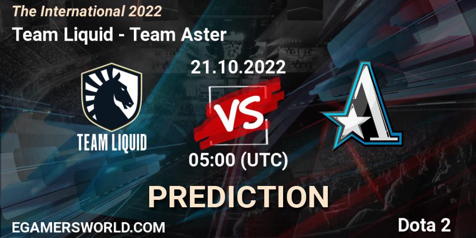 Team Liquid - Team Aster: ennuste. 21.10.22, Dota 2, The International 2022