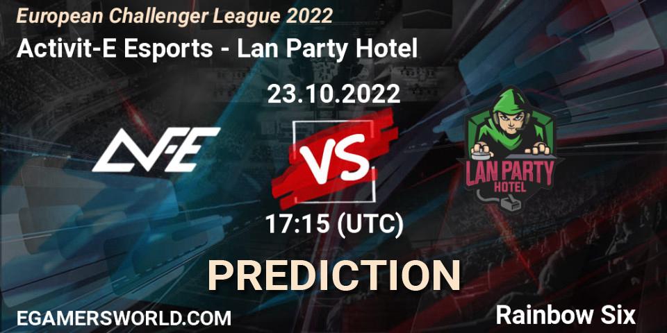 Activit-E Esports - Lan Party Hotel: ennuste. 23.10.2022 at 17:15, Rainbow Six, European Challenger League 2022