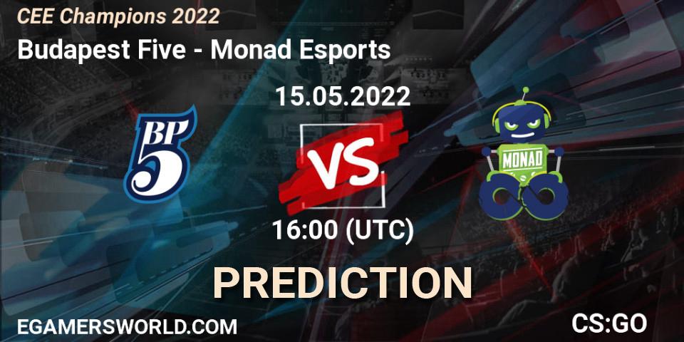 Budapest Five - Monad Esports: ennuste. 15.05.2022 at 16:00, Counter-Strike (CS2), CEE Champions 2022