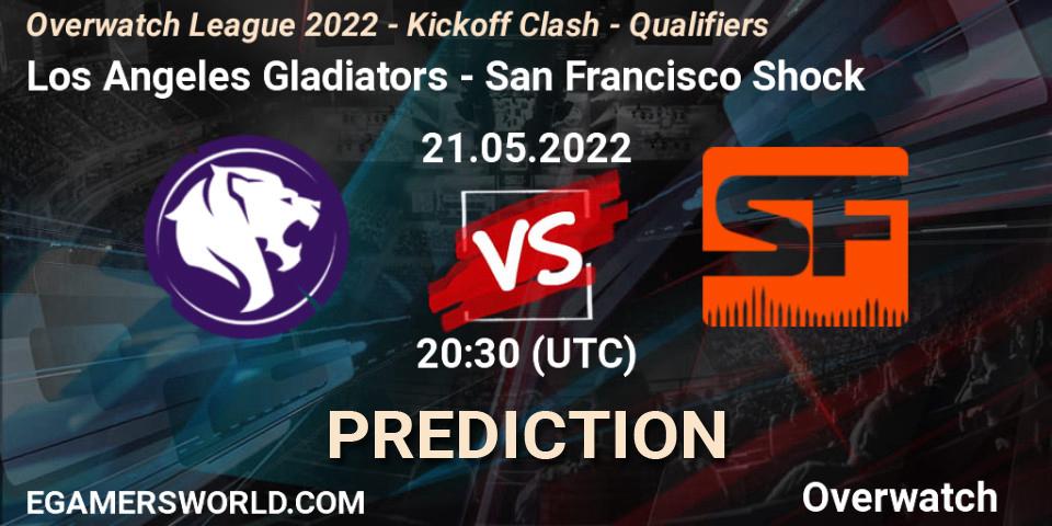 Los Angeles Gladiators - San Francisco Shock: ennuste. 21.05.2022 at 20:30, Overwatch, Overwatch League 2022 - Kickoff Clash - Qualifiers