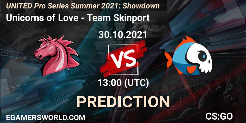 Unicorns of Love - Team Skinport: ennuste. 30.10.2021 at 13:00, Counter-Strike (CS2), UNITED Pro Series Summer 2021: Showdown