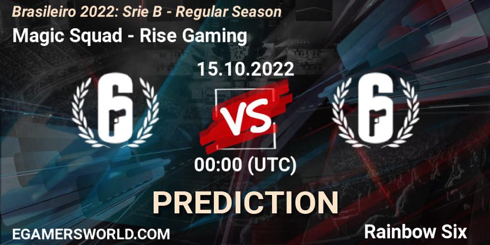 Magic Squad - Rise Gaming: ennuste. 15.10.2022 at 00:00, Rainbow Six, Brasileirão 2022: Série B - Regular Season