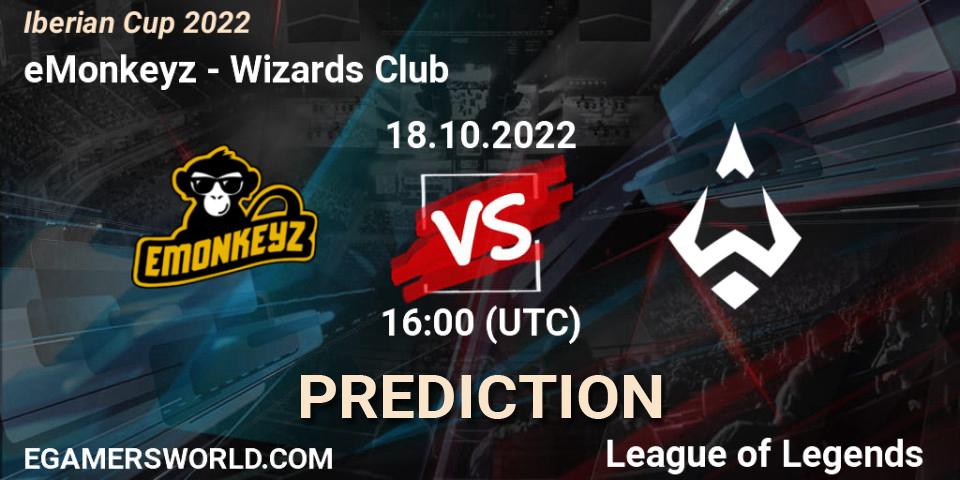 eMonkeyz - Wizards Club: ennuste. 18.10.22, LoL, Iberian Cup 2022