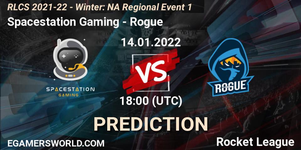 Spacestation Gaming - Rogue: ennuste. 14.01.2022 at 18:00, Rocket League, RLCS 2021-22 - Winter: NA Regional Event 1