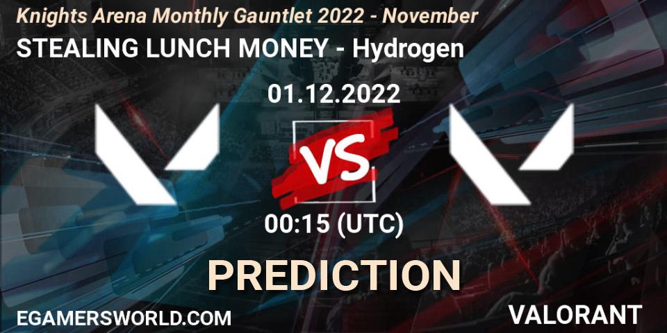 STEALING LUNCH MONEY - Hydrogen: ennuste. 01.12.22, VALORANT, Knights Arena Monthly Gauntlet 2022 - November