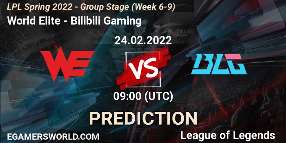 World Elite - Bilibili Gaming: ennuste. 24.02.22, LoL, LPL Spring 2022 - Group Stage (Week 6-9)