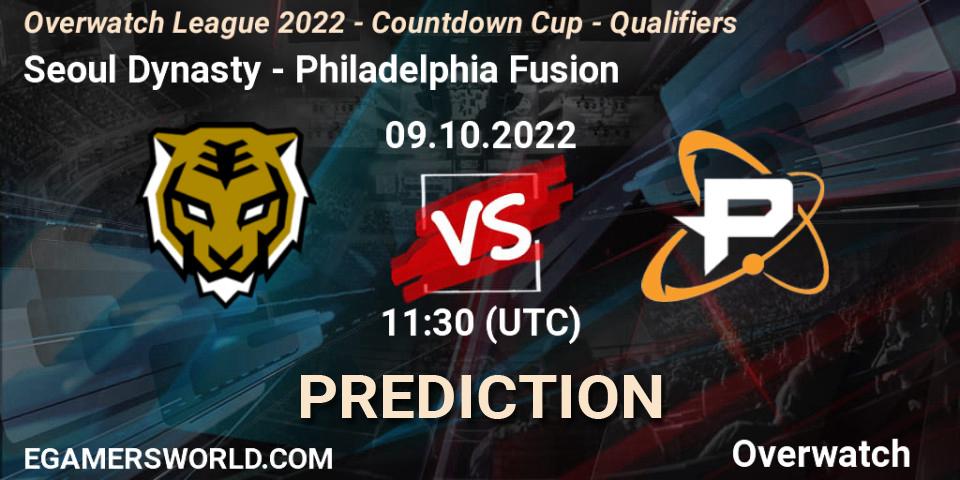 Seoul Dynasty - Philadelphia Fusion: ennuste. 09.10.22, Overwatch, Overwatch League 2022 - Countdown Cup - Qualifiers