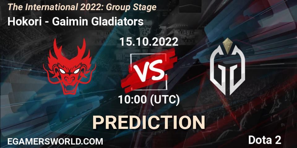 Hokori - Gaimin Gladiators: ennuste. 15.10.2022 at 12:28, Dota 2, The International 2022: Group Stage