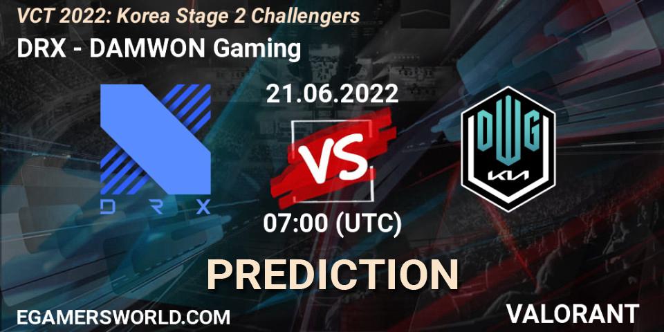 DRX - DAMWON Gaming: ennuste. 21.06.2022 at 07:00, VALORANT, VCT 2022: Korea Stage 2 Challengers