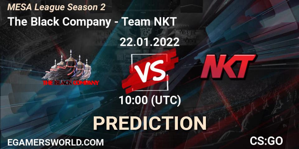 The Black Company - Team NKT: ennuste. 22.01.2022 at 07:00, Counter-Strike (CS2), MESA League Season 2
