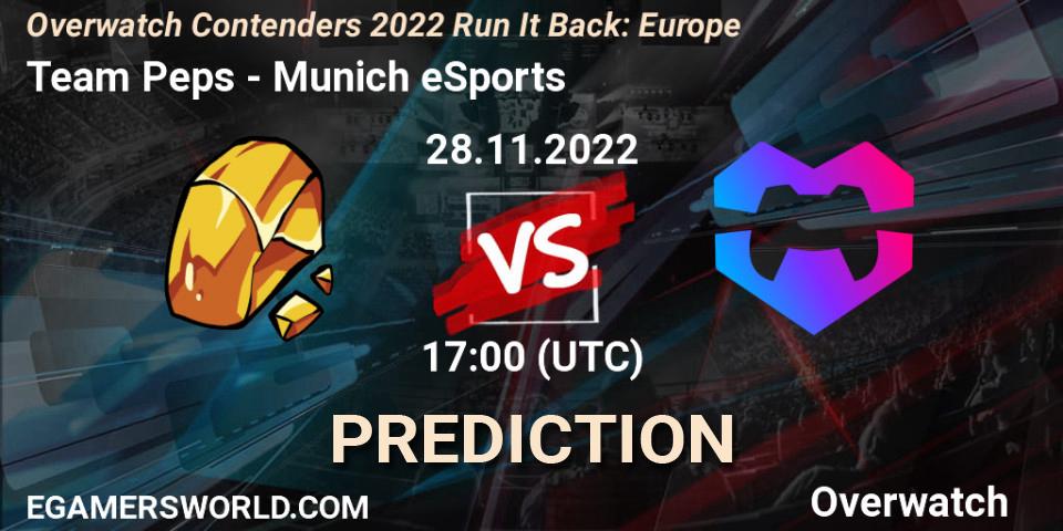 Team Peps - Munich eSports: ennuste. 29.11.2022 at 20:00, Overwatch, Overwatch Contenders 2022 Run It Back: Europe