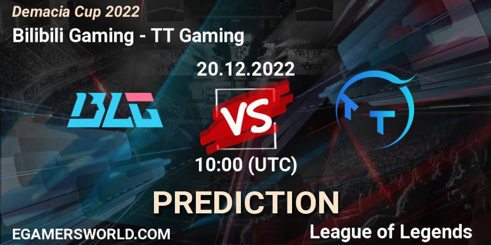 Bilibili Gaming - TT Gaming: ennuste. 20.12.2022 at 09:30, LoL, Demacia Cup 2022