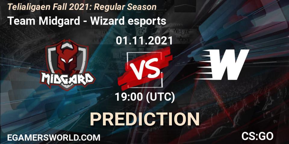 Team Midgard - Wizard esports: ennuste. 01.11.2021 at 19:00, Counter-Strike (CS2), Telialigaen Fall 2021: Regular Season