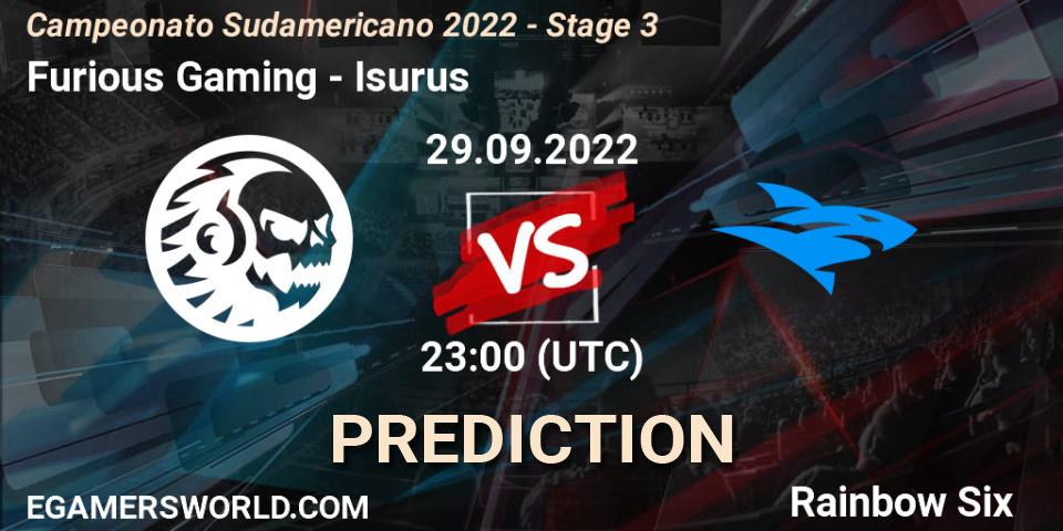 Furious Gaming - Isurus: ennuste. 29.09.2022 at 23:00, Rainbow Six, Campeonato Sudamericano 2022 - Stage 3