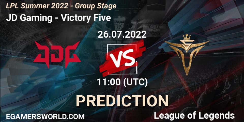 JD Gaming - Victory Five: ennuste. 26.07.22, LoL, LPL Summer 2022 - Group Stage