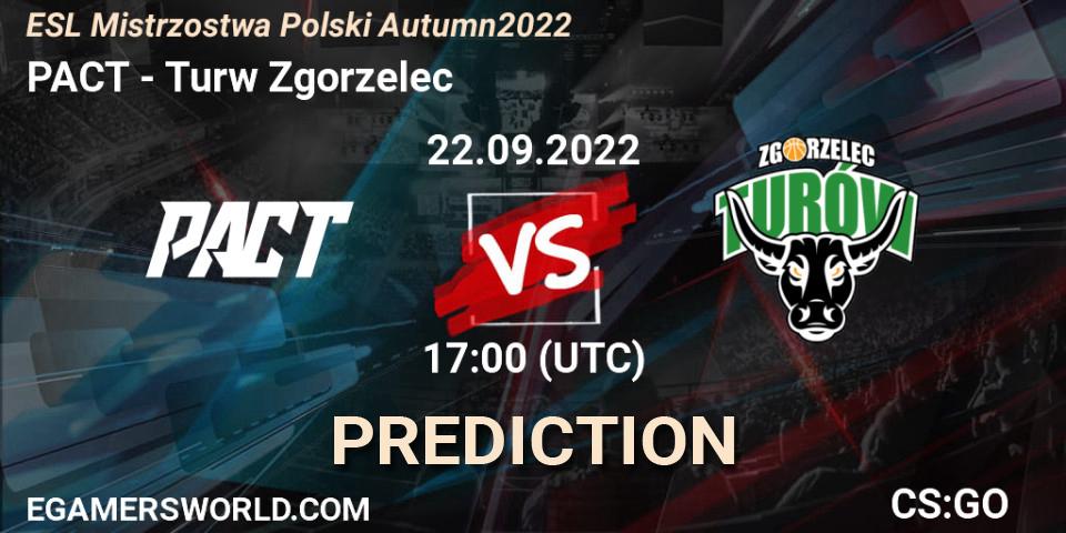 PACT - Turów Zgorzelec: ennuste. 22.09.2022 at 17:00, Counter-Strike (CS2), ESL Mistrzostwa Polski Autumn 2022