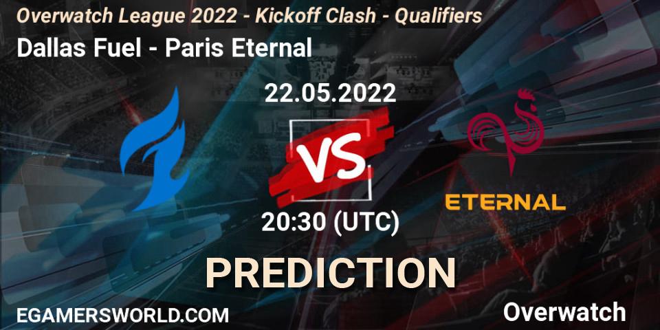 Dallas Fuel - Paris Eternal: ennuste. 22.05.2022 at 20:30, Overwatch, Overwatch League 2022 - Kickoff Clash - Qualifiers