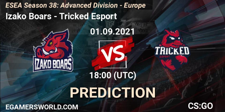 Izako Boars - Tricked Esport: ennuste. 01.09.2021 at 18:00, Counter-Strike (CS2), ESEA Season 38: Advanced Division - Europe