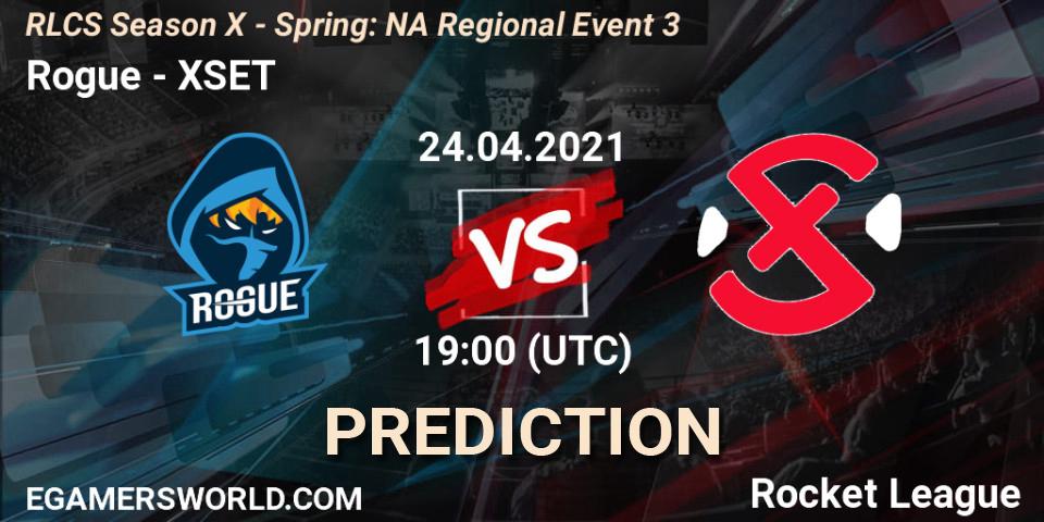 Rogue - XSET: ennuste. 24.04.2021 at 19:00, Rocket League, RLCS Season X - Spring: NA Regional Event 3