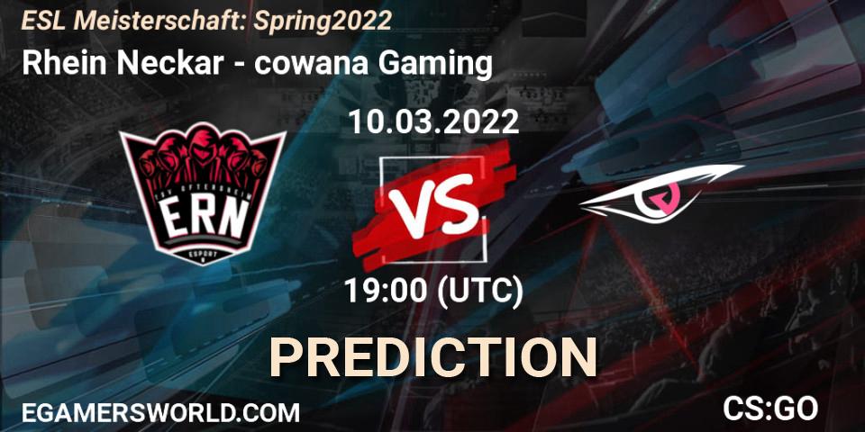 Rhein Neckar - cowana Gaming: ennuste. 10.03.2022 at 19:00, Counter-Strike (CS2), ESL Meisterschaft: Spring 2022