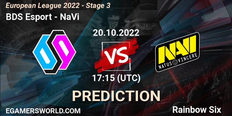 BDS Esport - NaVi: ennuste. 20.10.22, Rainbow Six, European League 2022 - Stage 3