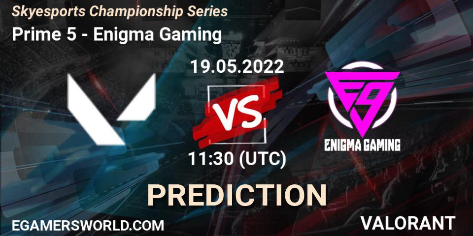 Prime 5 - Enigma Gaming: ennuste. 19.05.2022 at 14:30, VALORANT, Skyesports Championship Series