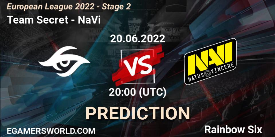 Team Secret - NaVi: ennuste. 20.06.22, Rainbow Six, European League 2022 - Stage 2