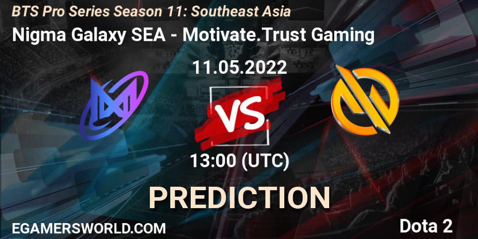 Nigma Galaxy SEA - Motivate.Trust Gaming: ennuste. 11.05.2022 at 13:10, Dota 2, BTS Pro Series Season 11: Southeast Asia