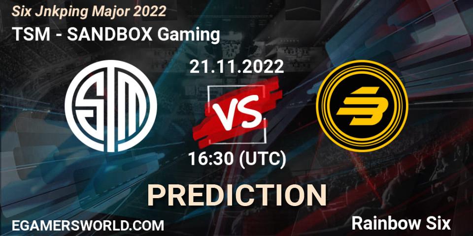 TSM - SANDBOX Gaming: ennuste. 23.11.22, Rainbow Six, Six Jönköping Major 2022
