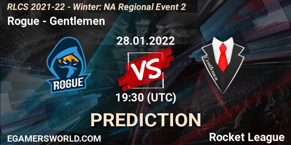 Rogue - Gentlemen: ennuste. 28.01.2022 at 19:30, Rocket League, RLCS 2021-22 - Winter: NA Regional Event 2