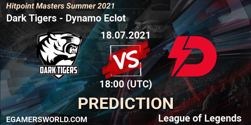 Dark Tigers - Dynamo Eclot: ennuste. 18.07.2021 at 19:30, LoL, Hitpoint Masters Summer 2021