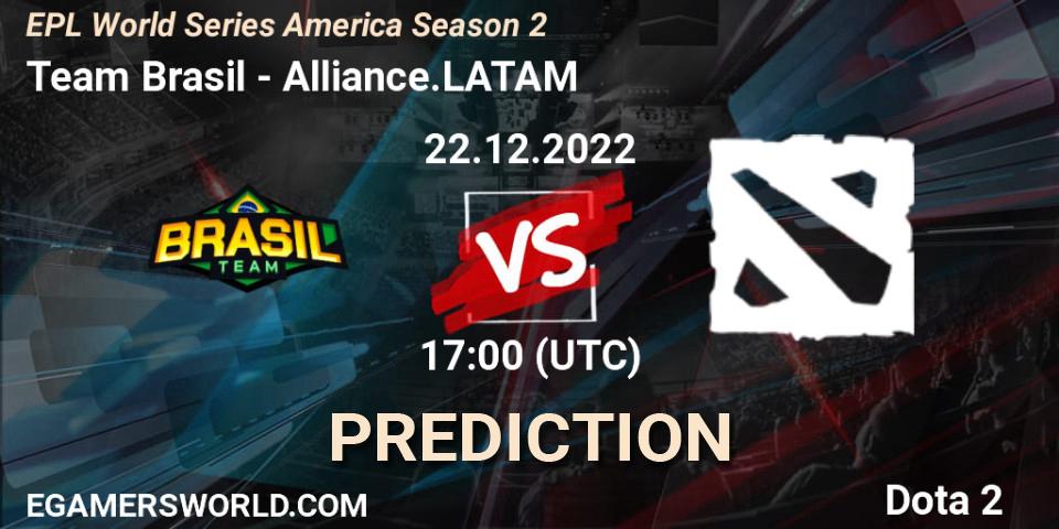 Team Brasil - Alliance.LATAM: ennuste. 22.12.2022 at 17:01, Dota 2, EPL World Series America Season 2